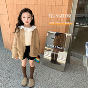 2023秋季女童毛衣外套儿童，中小童韩国童装针织开衫长袖毛线上衣