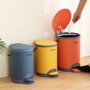 塑料脚踏式垃圾桶家用脚踩缓降纸篓大号，带盖客厅厨房卫生间时尚