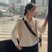 春季女装 韩国Mayblue 时尚简约小翻领长袖衬衫