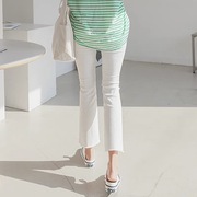 白色微喇牛仔裤女夏季薄款2023年女士高腰显瘦夏天喇叭裤子