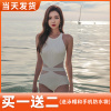 泳衣女仙女范2023小胸聚拢三角连体泡温泉泳装遮肚显瘦游泳衣