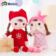 metoo咪兔安吉拉圣诞，娃娃公仔儿童，毛绒玩具圣诞节礼物玩偶