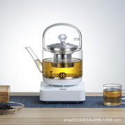 定制厂销泓雁208自动上水功夫茶烧水壶智能，玻璃电热茶炉台式一体