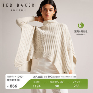 TED BAKER秋冬女士驼色毛衣半高领慵懒风针织衫264464