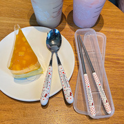 便携式筷子勺子套装便当外带餐具不锈钢环保儿童小学生一年级餐具