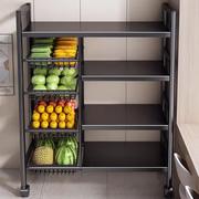 厨房置物架落地多层蔬菜收纳架家用多功能杂物架靠墙零食储物架子