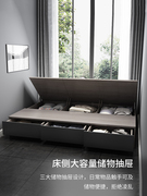 榻榻米床1一体单人床1.5米35带衣柜收纳床.双人床储物现代简约1.2