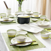 碗碟套装家用简约小清新韩式陶瓷碗筷餐具吃饭碗盘子组合礼盒装