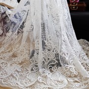 刺绣蕾丝花服d料 婚纱手工面iy材料边装桌布窗.帘装饰布料