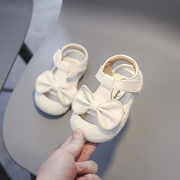 女宝宝凉鞋子夏季防滑公主鞋婴儿软底学步鞋透气1一3岁包头女童鞋