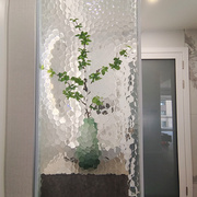 钢化水立方艺术玻璃隔断屏风定制客厅玄关淋浴房浴室卫生间门半墙