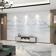 定制电视背景h墙壁画，2023年中式山水，壁布卧室壁纸客厅沙发