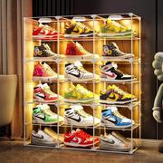 透明发光带灯鞋盒鞋柜2023鞋子收纳盒鞋架简易塑料球鞋展示架
