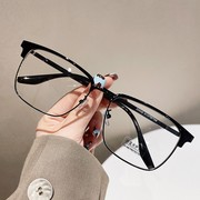 大脸眼镜男款防蓝光辐射近视，可配度数散光，变色镜商务加宽眼镜框架
