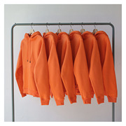 高品质冬季加绒加厚 橙色 桔色 橘色 连帽卫衣男 女bf风宽松潮流
