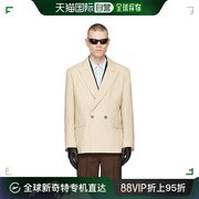 香港直邮潮奢 Ernest W. Baker 男士米色双排扣西装外套