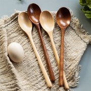 日式木勺长柄汤匙吃饭用勺子调羹，家用木头木质，餐具汤勺小号蜂蜜勺