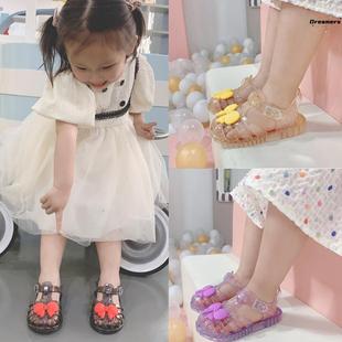 。小童女童包头果冻鞋女孩，儿童塑料凉鞋夏小孩(夏小孩，)女宝宝塑胶透明水晶