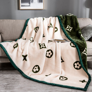 拉舍尔毛毯被子冬季加厚保暖珊瑚绒毯子单人午睡法兰绒盖毯沙发毯