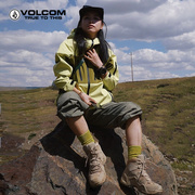 volcom钻石户外登山硬壳，冲锋衣夹克防水防风，撞色徒步进藏跑山外套