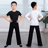 男童拉丁舞练功服莫代尔儿童，中国舞蹈服演出服短袖，直筒裤套装夏季