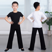 男童拉丁舞练功服莫代尔儿童，中国舞蹈服演出服，短袖直筒裤套装夏季