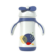 儿童保温水杯带吸管学饮杯两用婴儿宝宝奶瓶水壶杯316食品级鸭嘴
