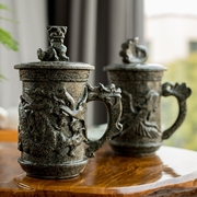 RENHE天然麦饭石杯子办公室水杯创意茶杯高档茶具手工杯男士