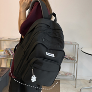 大容量双肩包女大学生设计感多隔层ins少女旅行背包，高中生书包女