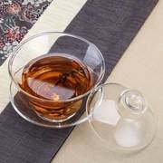 大号玻璃透明盖碗茶具三才泡茶茶杯茶盖套装单个耐热茶碗带盖