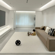 白色地毯现代简约纯色客厅茶几毯卧室床边毯素色衣帽间拍照背景毯