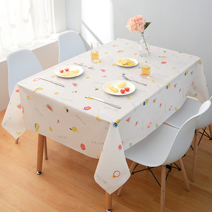 桌布防水防油免洗pvc餐桌垫书桌ins学生北欧长方形家用茶几布布艺(布布艺)
