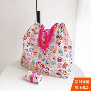 日式卡通折叠环保购物袋轻薄便携随身携带超市买菜布袋子大容量