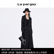 纳帕佳2024春季简约黑色，西装两件套裙短外套，简洁半身长裙套装