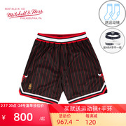 Mitchell Ness复古篮球裤AU球员版NBA公牛队短裤男美式MN运动裤子