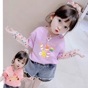 女童假两件T恤春夏韩系童装洋气儿童小清新防晒女宝宝长袖t恤