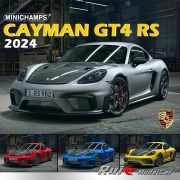 预1 18迷你切保时捷PORSCHE CAYMAN GT4 RS 2024合金三开汽车模型