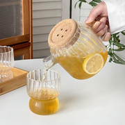 耐高温玻璃冷水壶家用高硼硅透明凉水杯饮料大容量花茶果茶壶套装