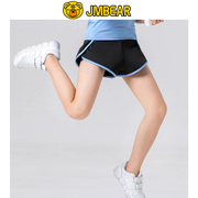 jmbear杰米熊女童(熊女童，)短裤2023秋季弹力，透气女孩健身运动瑜伽裤子