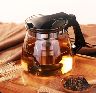 紫丁香玻璃茶壶金熊家用耐热大容量水壶花茶壶茶水，分离泡茶壶茶具