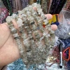 纯天然绿发晶碎石8-12mm半成品散珠DIY项链手链配珠水晶不规则