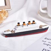 泰坦尼克号模型地中海树脂，船多层邮轮景观船造型，家居创意摆件
