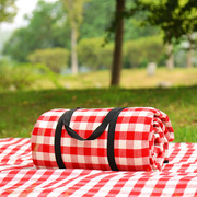 野餐垫防潮垫户外地垫坐垫野餐布红白，d格帐篷垫子，200*200防水防潮