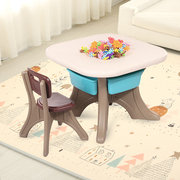 儿童玩具桌椅套装幼儿园学习桌简约宝宝画画桌塑料，家用游戏写字桌