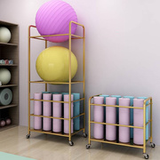 瑜伽垫收纳筒球拍收纳篮，泡沫轴健身运动器材，储物架家用带轮置物筐