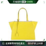 香港直邮fendi芬迪女士，黄色牛皮单肩包8bh272-p3d-f0n93
