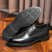 职业男鞋布洛克雕花商务优雅绅士鞋系带简约德比鞋英伦风皮鞋
