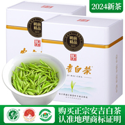 尊品安吉白茶2024年新茶，特级绿茶明，前头采春芽茶叶礼盒装250g