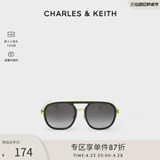 charles&keith春夏墨镜，ck3-11280418女士时尚大框豹纹，太阳眼镜女