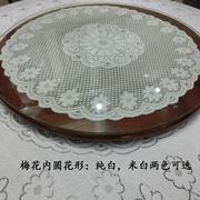 米色 针织蕾丝 棉布艺圆形桌布台布方形茶几布盖布圆桌桌布